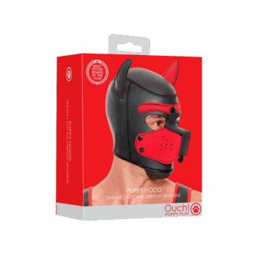 Neopreen Puppy Mask - Rood
