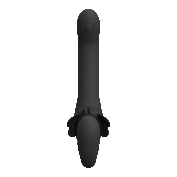 Satu - Pulse-Wave en Vibrerende Strapless Strapon - Zwart