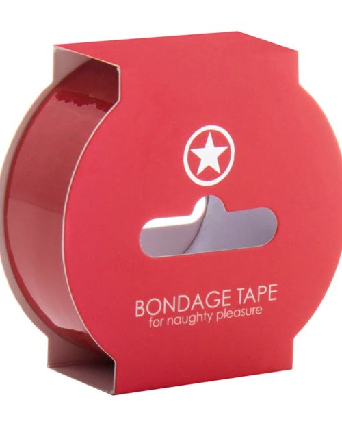 Ouch! Bondage Tape Niet Plakkerig 17 Meter Rood