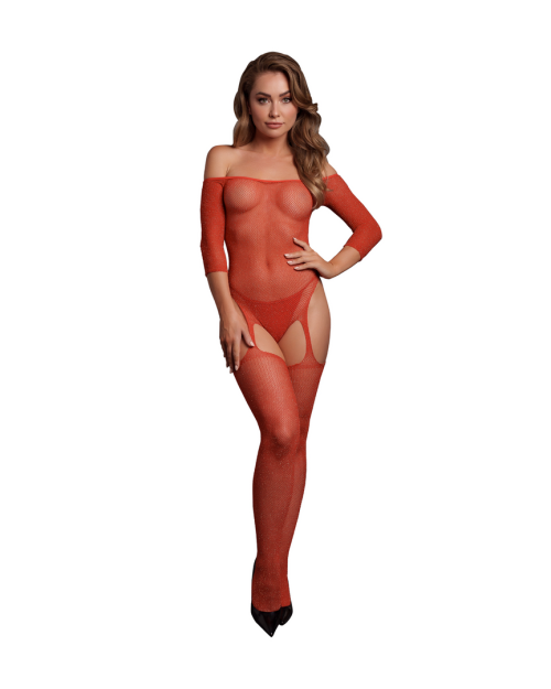Le DÃ©sir Rode Glinsterende Bodystocking XL/XXXL