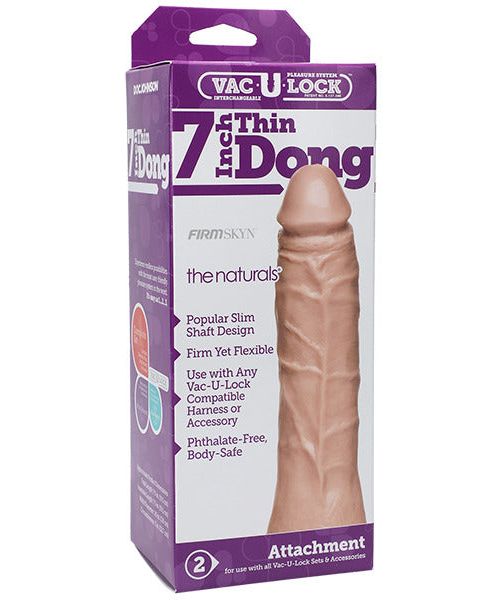 Doc Johnson Vac-U-Lock The Naturals Thin Dong Dildo 19 cm