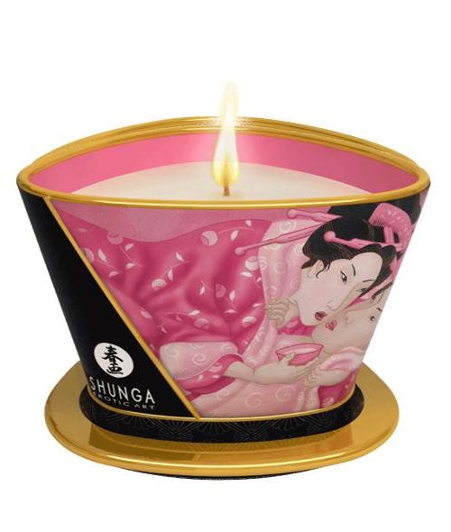 Shunga Massagekaars 170 ml Rozenblaadjes