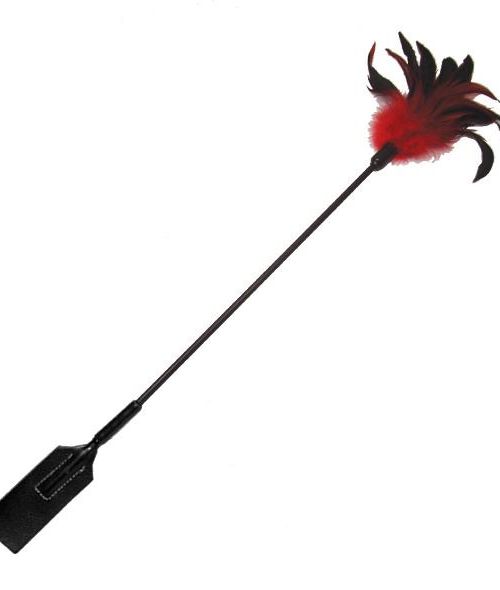 S&M Zweep Met Rode Pluimen