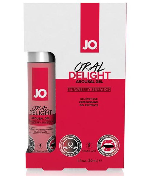 System JO Stimulerende Gel Orale Seks Aardbei 30 ml