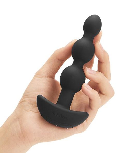 B-Vibe Triplet Vibrerende Anale Kralen 14 cm Roos