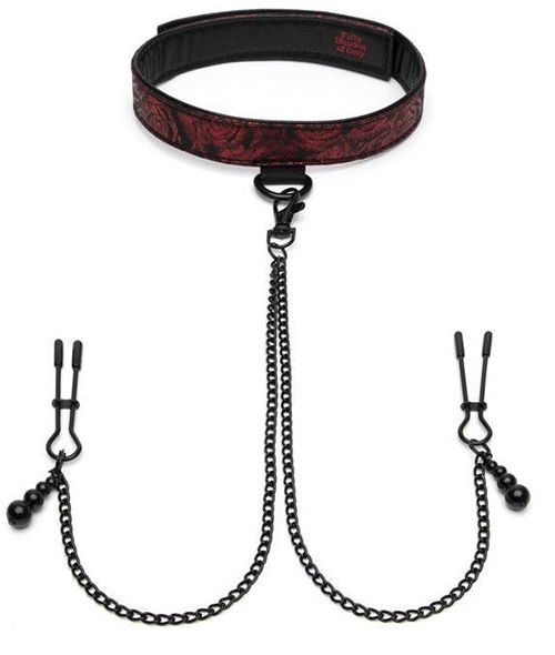 Fifty Shades of Grey Sweet Anticipation Collar Met Tepelklemmen
