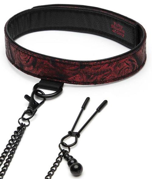 Fifty Shades of Grey Sweet Anticipation Collar Met Tepelklemmen