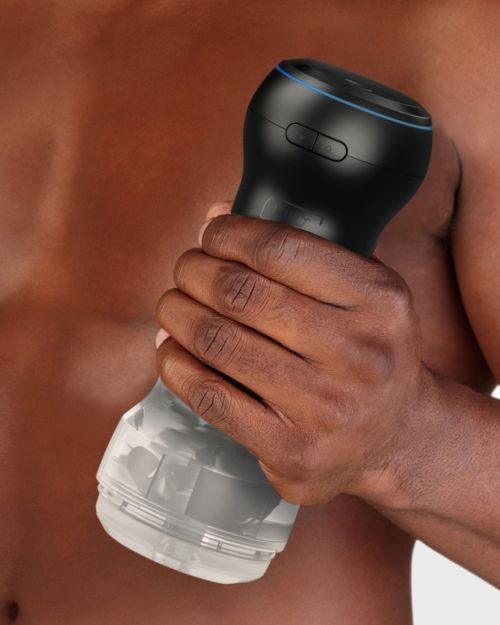 Kiiroo Feel Crystal Pocket Stroker + Powerblow Black