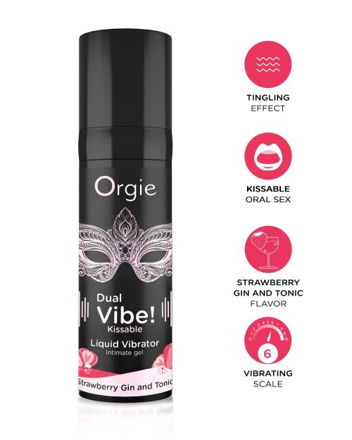 Orgie Dual Vibe Liquid Vibrator Strawberry Gin&Tonic 15 ml