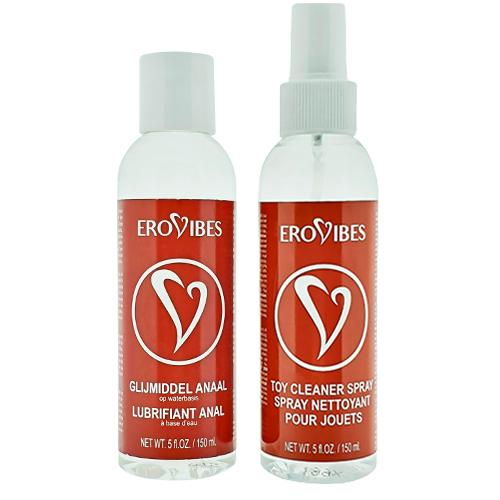 Erovibes Glijmiddel Anaal Op Waterbasis 150 ml + GRATIS Toy Cleaner