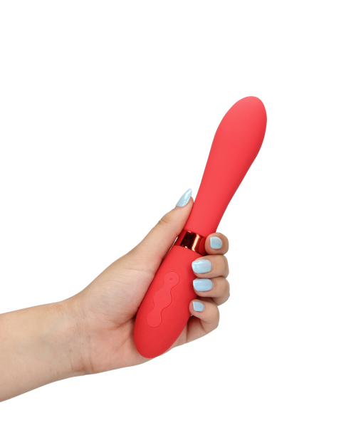 Loveline Smooth Vibrator Salsa 21 cm