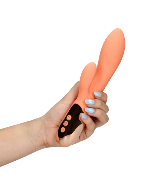 Loveline Rabbit Vibrator Ceramic Peach 22 cm