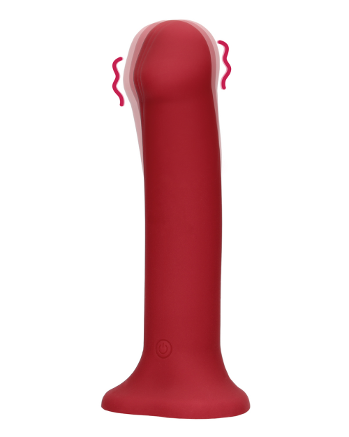 Loveline Vibrerende Dildo Raspberry Red 20 cm