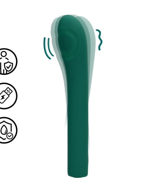 Loveline Pulse Wave G-spot Vibrator Green Crystal 22 cm