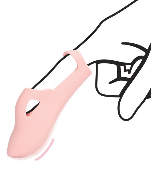 Loveline Silicone Finger Vibrator Touch Of Pink 11 cm