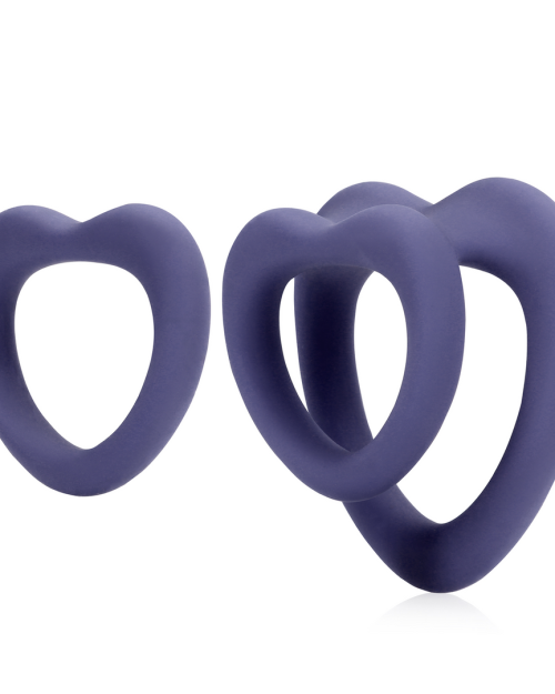 Loveline Heart Cockring Set Violet Storm