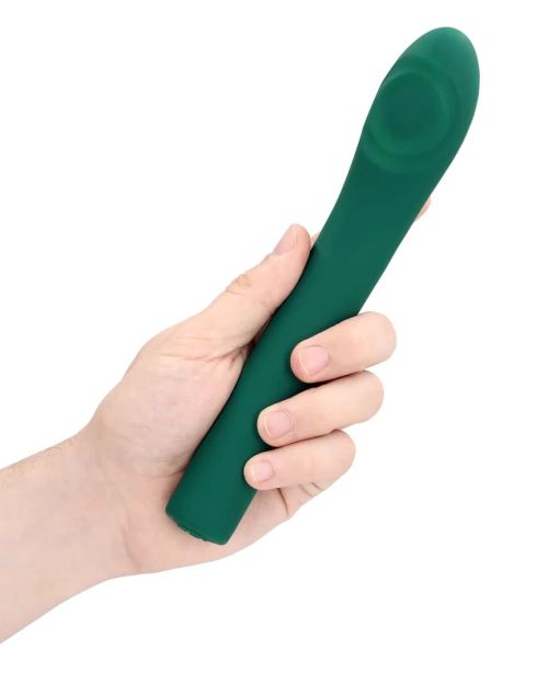 Loveline Pulse Wave G-spot Vibrator Green Crystal 22 cm
