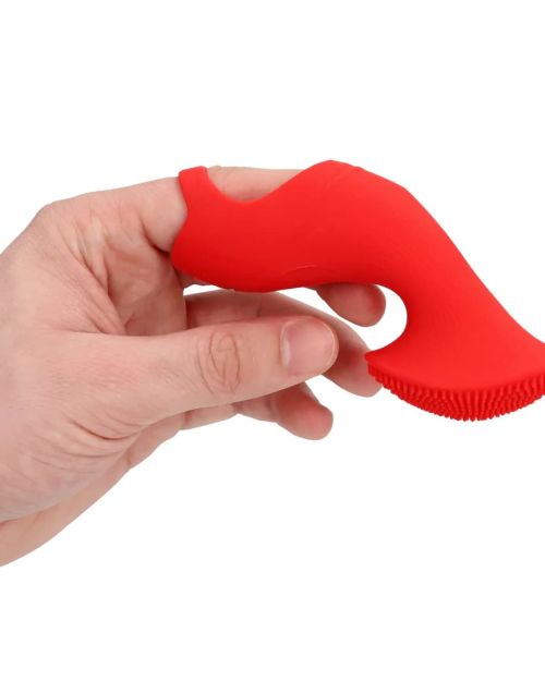 Loveline Textured Finger Vibrator Sunrise Red 11 cm