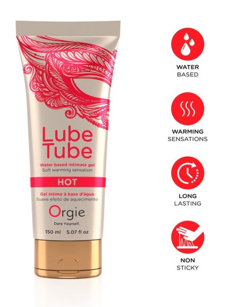 Orgie Lube Tube Hot Glijmiddel 150 ml