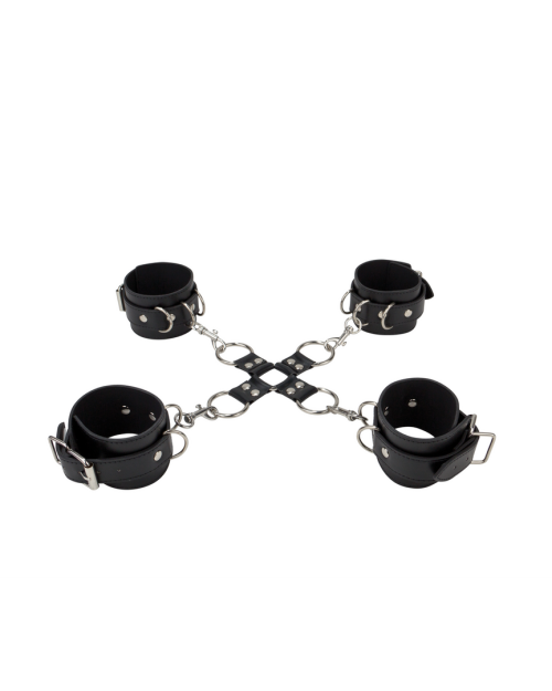 Ouch! Lederen Handboeien&Enkelboeien
