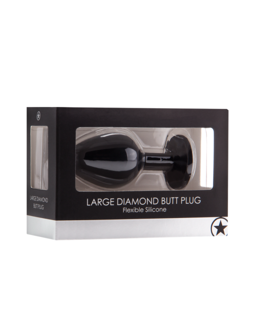 Ouch! Diamond Buttplug Zwart 8 cm
