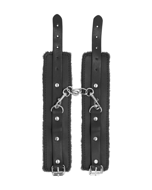 Ouch! Plush Lederen Handboeien Rood