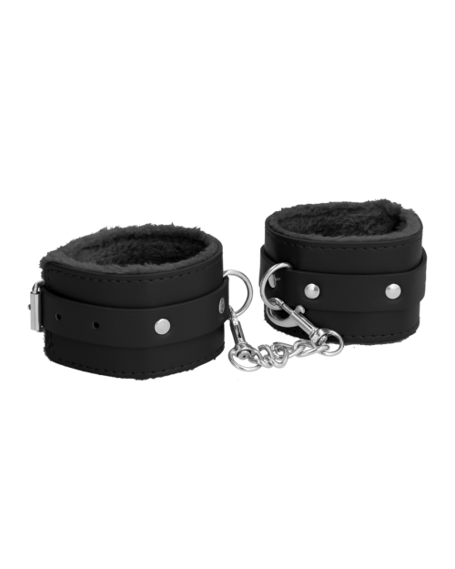 Ouch! Plush Lederen Handboeien Rood