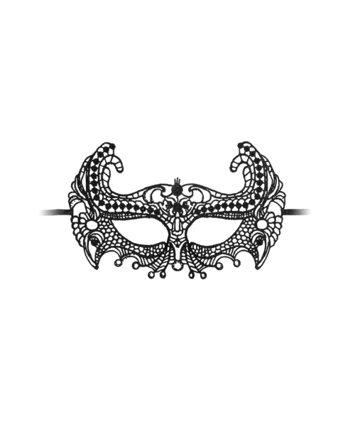Ouch! Empress Zwart Kanten Masker