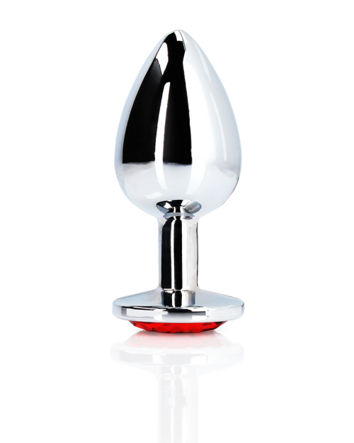 Ouch! Metalen Buttplug Ruby Red 7 Cm