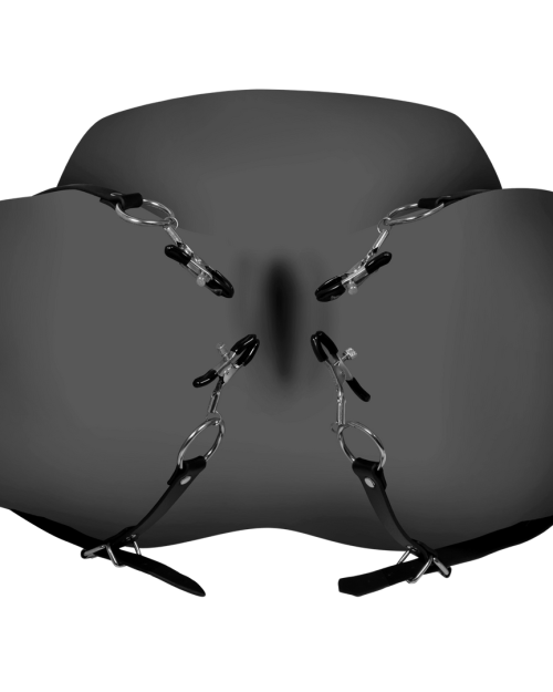 Ouch! Extreme Schaamlippen Spreider Met Klemmen