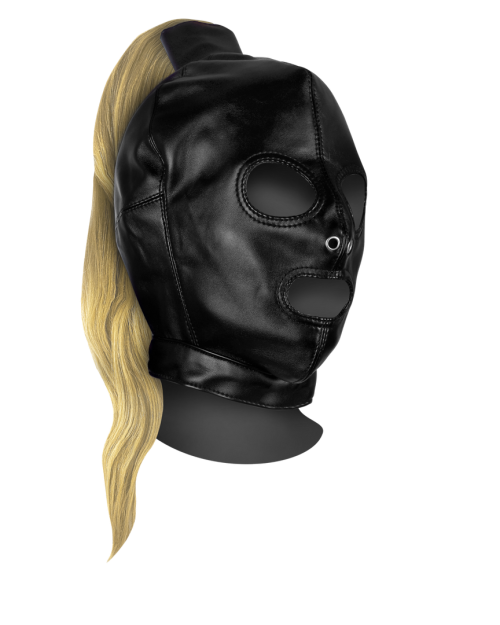 Ouch! Bondage Masker Met Blonde Paardenstaart