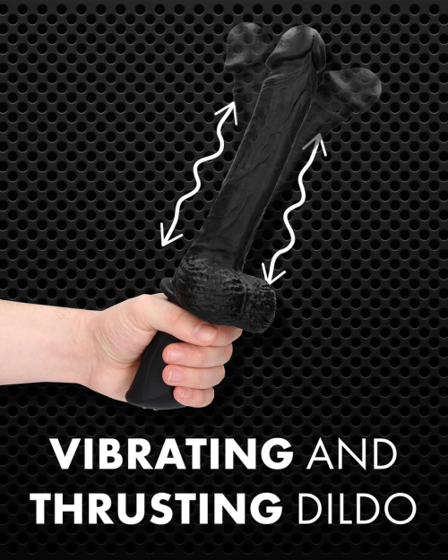 Ouch! Vibrerende Stotende Dildo Met Handvat