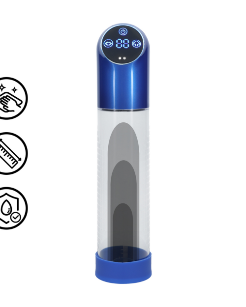 Pumped Automatische Metalen Penispomp Blauw