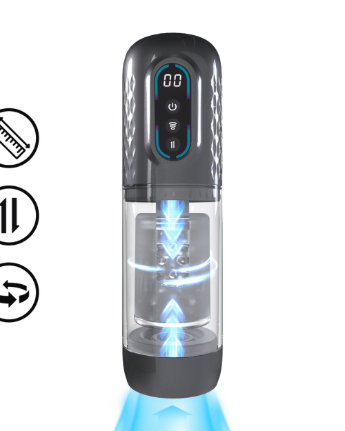 Pumped Vortex Automatische Masturbator Blauw