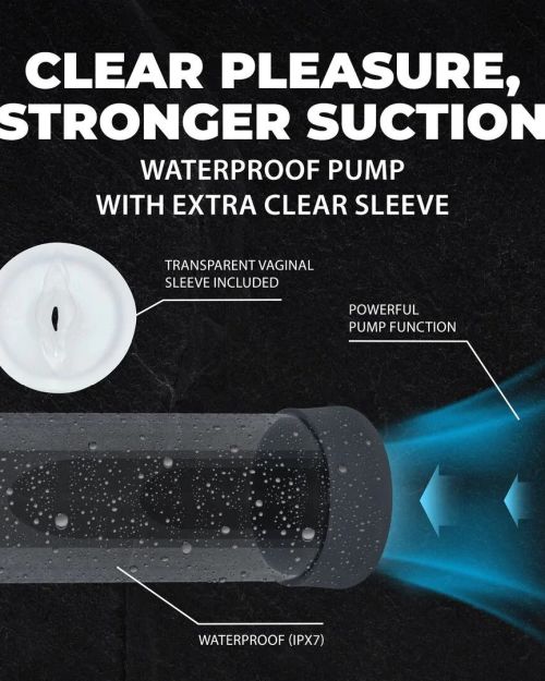 Pumped Engage Automatische Penispomp Blauw