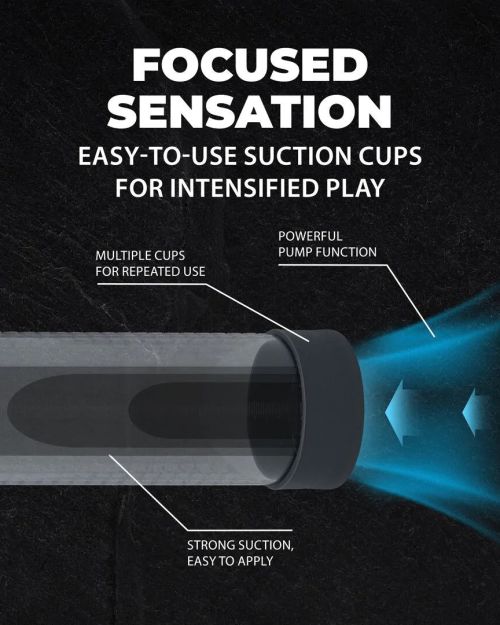 Pumped Hyperpump Automatische Penispomp Blauw