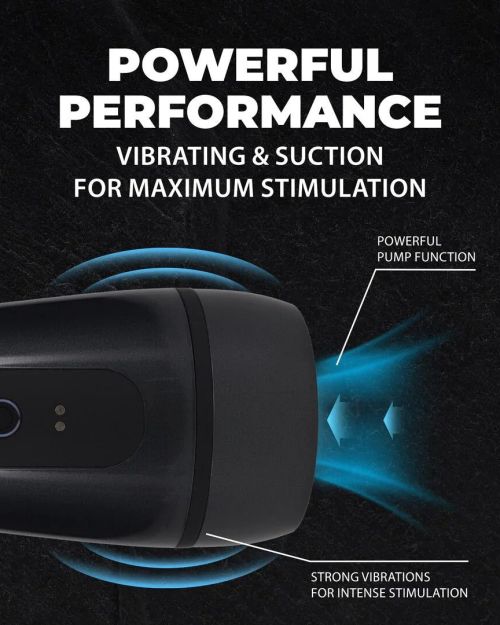 Pumped Vibrobator Automatische Masturbator Blauw