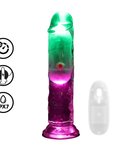 Realrock Led Glow Vibrerende Dildo 15 cm