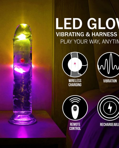 Realrock Led Glow Vibrerende Dildo 18 cm