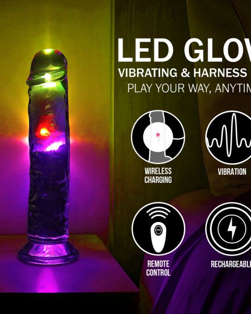 Realrock Led Glow Vibrerende Dildo 20 cm