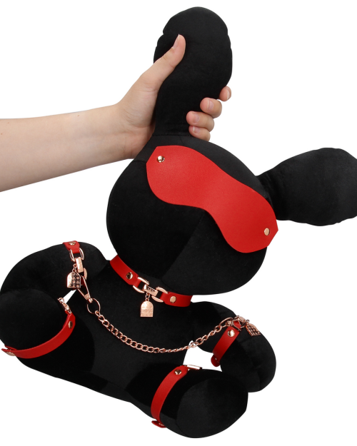 S-Line Bondage Black Velvet Knuffel Konijn