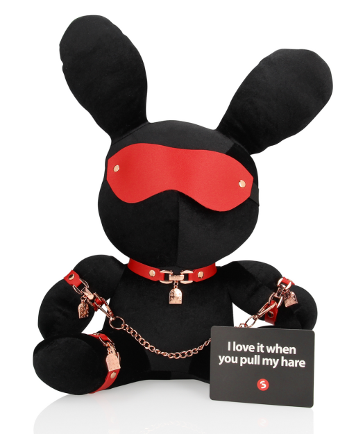 S-Line Bondage Black Velvet Knuffel Konijn