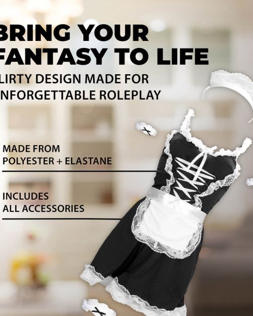 S-Line Franse Dienstmeid Kostuum S/M