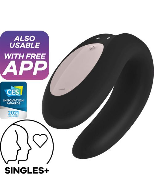 Satisfyer Double Joy Partner Vibrator Voor Koppels Met App Paars