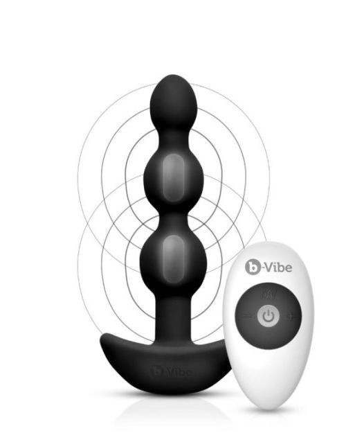 B-Vibe Triplet Vibrerende Anale Kralen 14 cm Roos