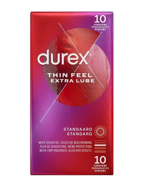 Durex Thin Feel Extra Glijmiddel Condooms 10 stuks