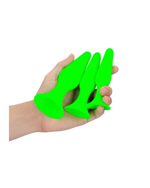 Ouch! Glow in the Dark Butt Plug Set