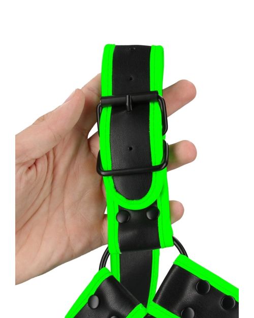 Ouch! Glow in the Dark Bulldog Harnas L/XL